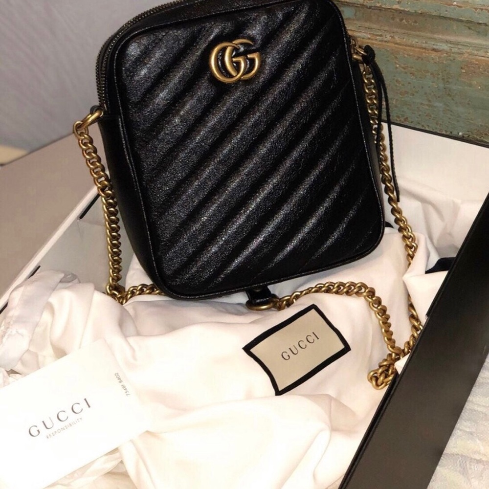 Authentic New Gucci Marmont Double Zip Bag. Tags off PRICE IS FIRM